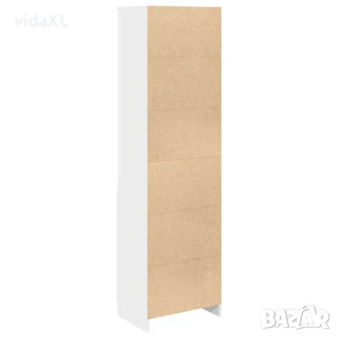 vidaXL Висок шкаф, бял, 50x35x180 cм инженерно дърво, снимка 8 - Бюфети - 56147044