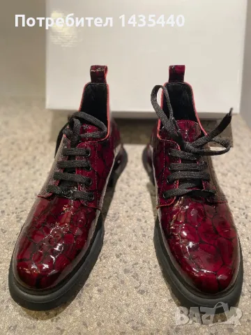 Обувки в цвят бордо, снимка 2 - Дамски ежедневни обувки - 49833252
