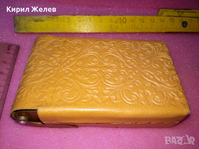 Стар СТИЛНО ОРНАМЕНТИРАН ВИНТИДЖ КАЛЪФ За ЦИГАРИ ТАБАКЕРА от ЕКО КОЖА 42896, снимка 4 - Табакери - 44222364
