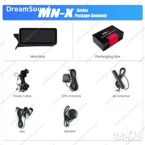 10.25" Android 14 Мултимедия за Mercedes C-Class W204 (2011-2013) 4RAM, снимка 3 - Аксесоари и консумативи - 53849025