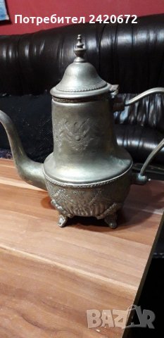 Стар посребрен чайник барок, снимка 2 - Други ценни предмети - 35892662