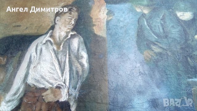 Йорданка Николова преди смъртта си маслена картина платно 1958 г , снимка 3 - Картини - 41551122