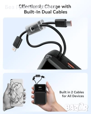 Нова Външна батерия 20000mAh 22.5W бързо зареждане за телефон и таблет, снимка 4 - Външни батерии - 52158018