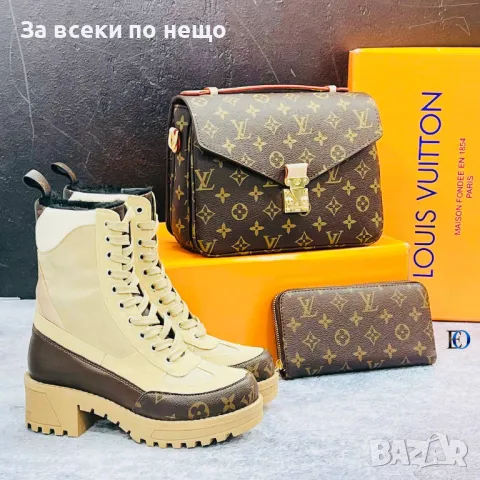 Louis Vuitton Дамски Комплект Боти, Чанта, Портмоне Код D1623, снимка 8 - Чанти - 48723885