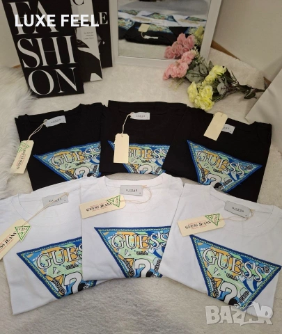 GUESS ⚜️Дамски Памучни Тениски , снимка 10 - Тениски - 53287453