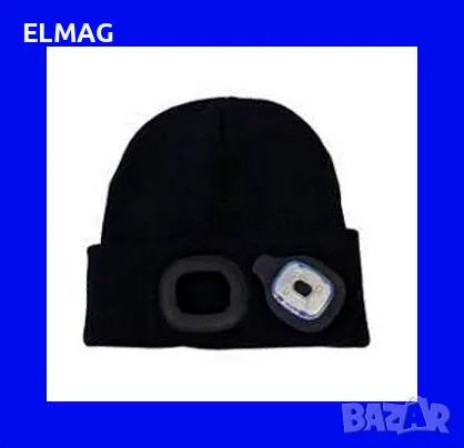 Зимна шапка с вградено LED осветление с USB зареждане, снимка 2 - Къмпинг осветление - 49382289