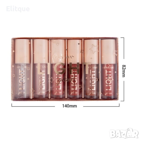 Комплект от 6 броя гланц за устни с цвят, снимка 9 - Други - 52832039