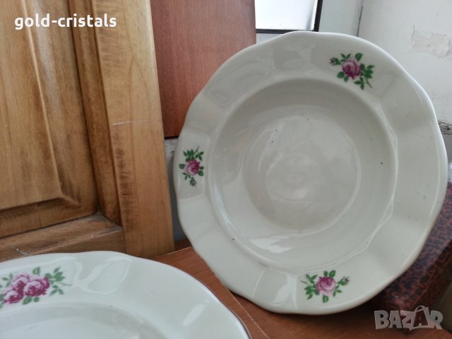 Стар български порцелан чинии дълбоки, снимка 6 - Антикварни и старинни предмети - 35849231