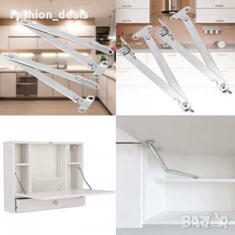 Нови 2 броя клапа за врата на шкаф Поддържаща панта от неръждаема стомана 