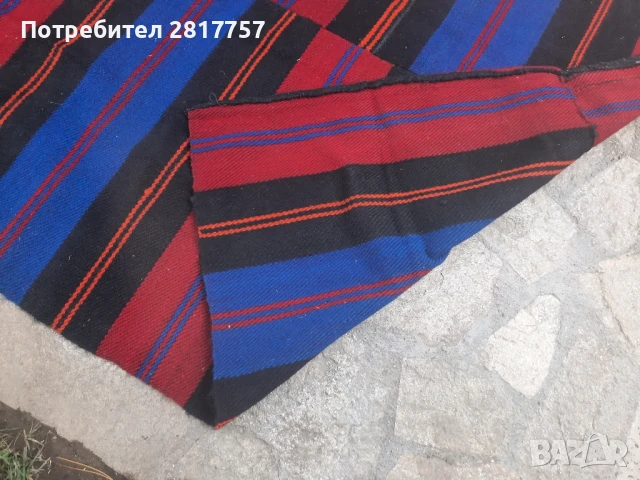 Автентична вълнена черга от миналия век! Нова, снимка 10 - Антикварни и старинни предмети - 51235326