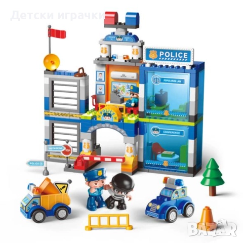 Kонструктор Полицейска станция CITY 175ч с едри части, Feelo, снимка 2 - Конструктори - 52657862