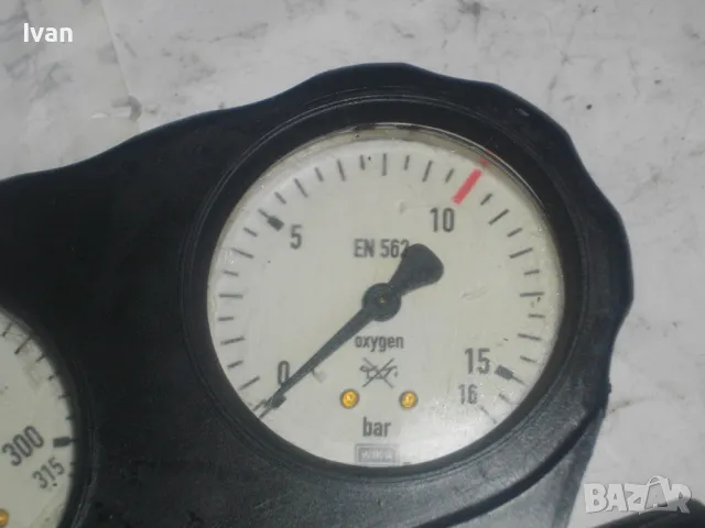 Немски професионален РЕДУЦИР ВЕНТИЛ за кислород RHONA 200 bar със защитна гума на манометрите WIKA, снимка 10 - Други инструменти - 47374590