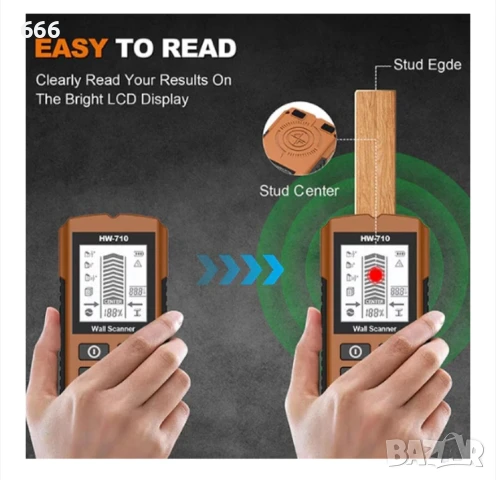 Многофункционален ръчен метален и стенен детектор, снимка 6 - Други инструменти - 51233739