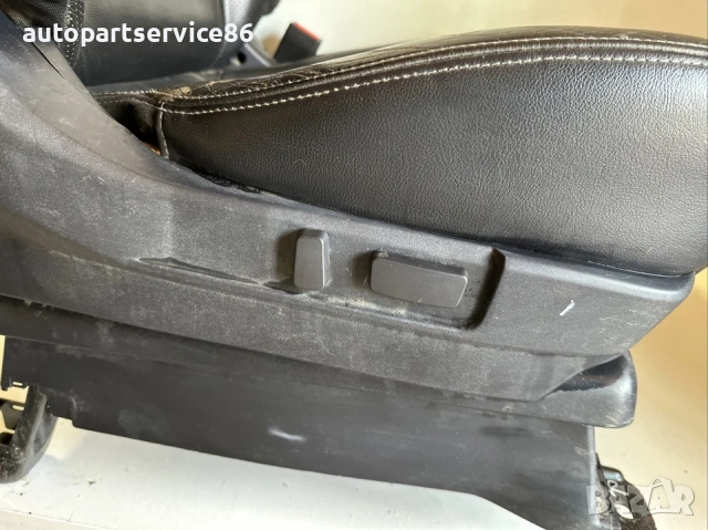 Предна дясна седалка черна кожа за Peugeot 4007 2.2 HDI (2009), снимка 2 - Части - 53656119