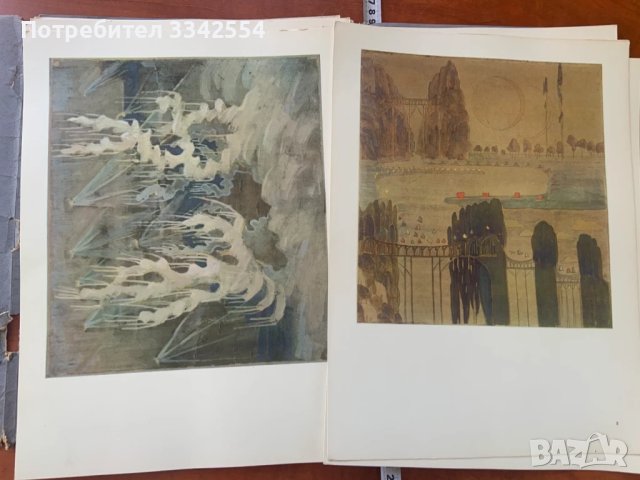 32 КАРТИНИ РЕПРОДУКЦИИ КАРТОН НА МИКАЛОЮС ЧУРЛЬОНИС, снимка 5 - Картини - 50601185