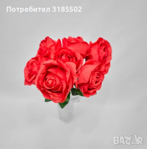 Елегантни изкуствени букети от рози – идеални за декорация и подарък, снимка 3 - Изкуствени цветя - 51227457