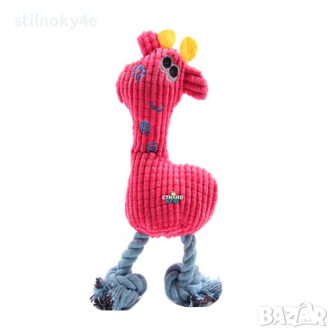 Плюшена играчка за куче с въже 24см. Кучешки играчки Плюшена кучешка играчка Играчки за кучета