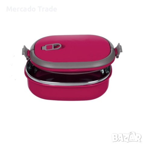 Термокутия за храна Mercado Trade, С капак и дръжка, Розов, снимка 5 - Кутии за храна - 41373640