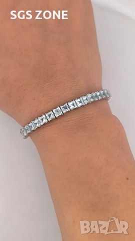 Сребърна гривна с естествен топаз, шлифован топаз, снимка 9 - Гривни - 52599859