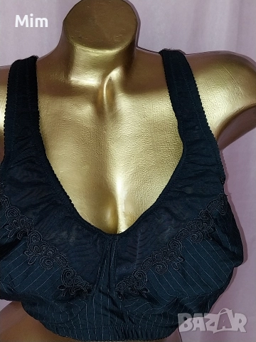 Ulla Popken 120 E Черен сутиен без банели за едра дама , снимка 6 - Бельо - 52745541