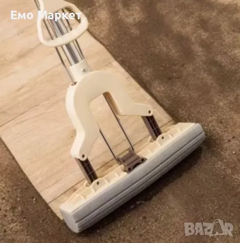 Домакински моп с телескопична дръжка с функция за изтискване на водата., снимка 5 - Мопове, кофи, четки и метли - 48919775