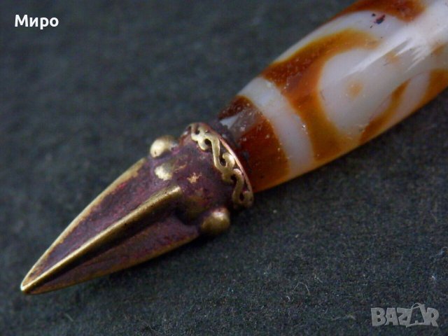 ''ДВЕ ОЧИ" ЕСТЕСТВЕН АХАТ ТИБЕТ НЕПАЛ МЕДАЛЬОН ТАЛИСМАН АМУЛЕТ, снимка 6 - Колиета, медальони, синджири - 42026130