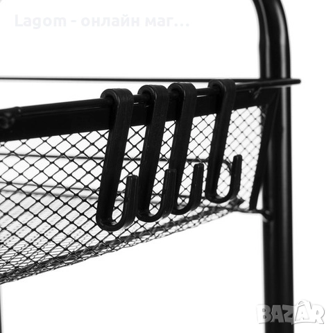 Етажерка на колелца с 3 нива за кухня, офис, баня Ruhhy, снимка 14 - Органайзери - 52549863