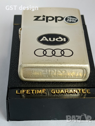 Стара запалка Zippo Audi Ауди 1996 Рядка, снимка 3 - Антикварни и старинни предмети - 36160530