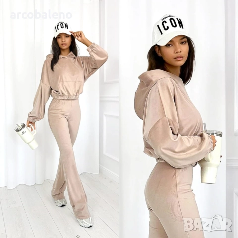 Дамски комплект от две части от кадифе Willow, 3цвята , снимка 6 - Комплекти - 52232433