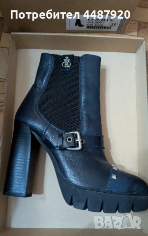 Елегантни дамски боти с висок ток Daris, снимка 4 - Дамски боти - 50587333
