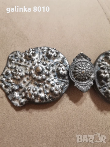 Стари посребрени пафти, снимка 3 - Антикварни и старинни предмети - 53251167
