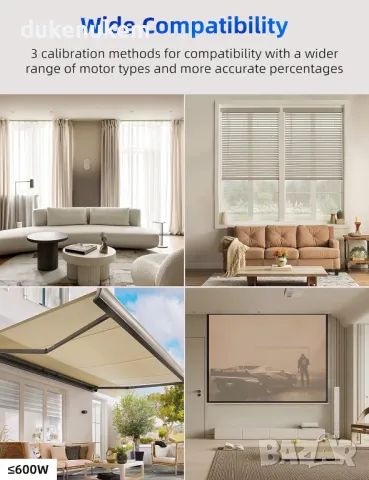 НОВ! Смарт Ключ за щори с таймер и LED контрол, 2 бр/к-кт, снимка 7 - Друга електроника - 49646205