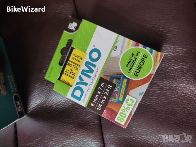Dymo CF5nastri D1 6mmx7m черно/жълто надпис комплект от 5 броя, снимка 4 - Друга електроника - 41242215