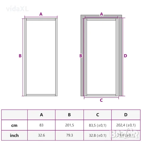 vidaXL Интериорна врата, ESG стъкло и алуминий, 83x201,5 см, черна, снимка 7 - Входни врати - 56146237