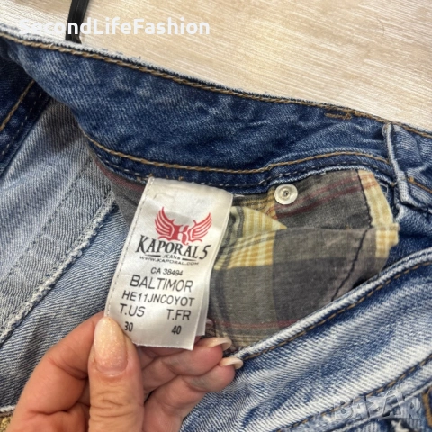Мъжки дънки Kaporal 5 Baltimor, размер W30 L32 сини прави, снимка 2 - Дънки - 53253213