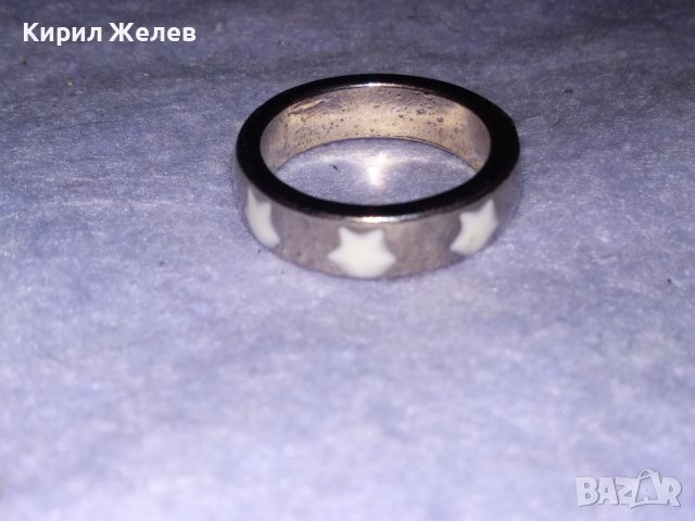 КРАСИВ СТИЛЕН НИКЕЛИРАН МЕДЕН АРТ ПРЪСТЕН с ЕМАЙЛИРАНИ ЗВЕЗДИЧКИ 38639, снимка 11 - Пръстени - 41649085