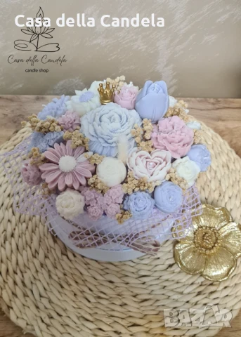 Букет от соеви свещи, снимка 5 - Декорация за дома - 51021353