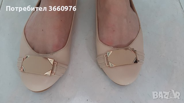 Дамски обувки, тип пантофка, цвят пудра, снимка 2 - Пантофи - 41528819