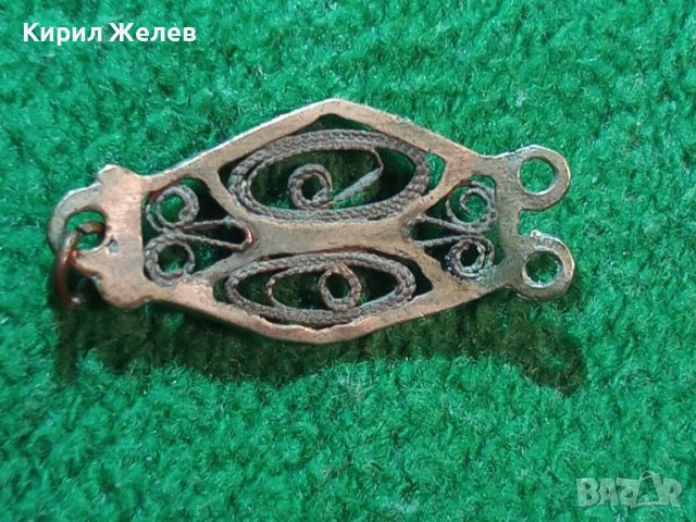 СТАРИНЕН СРЕБЪРЕН ФИЛИГРАНЕН ЕЛЕМЕНТ от СРЕБЪРНА РЕТРО ГРИВНА РЪЧНА МАЙСТОРСКА ИЗРАБОТКА 19век 27317