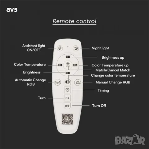 LED плафон с дистанционно управление 77W 3в1 VT-7719 V-TAC, снимка 5 - Полилеи - 48668045