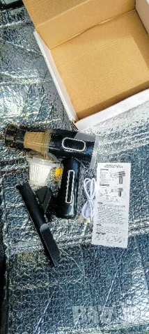 Мини безжична прахосмукачка Черна с 2000мА батерия , снимка 6 - Прахосмукачки - 50222485