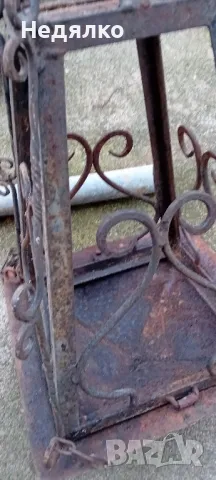 Стар,огромен фенер,полюлей,ковано желязо, снимка 11 - Антикварни и старинни предмети - 47992625