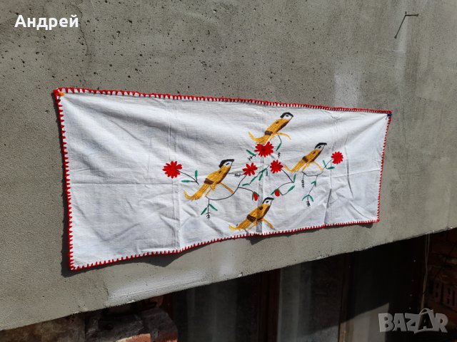 Старинен бродиран ковьор,покривка за стена #142, снимка 2 - Антикварни и старинни предмети - 34018249