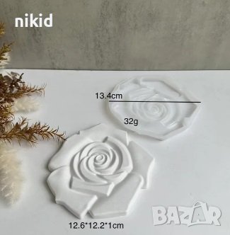 Роза плитка основа подложка силиконов молд форма фондан гипс шоколад декор украса смола чаша