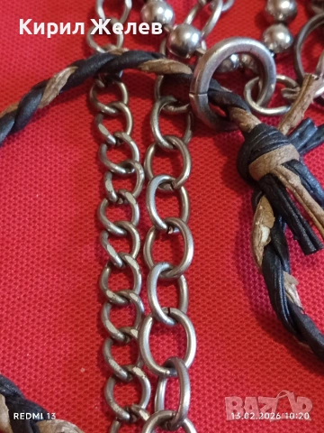 Колие готик, пънк или рок естетика интересно красиво , снимка 3 - Колиета, медальони, синджири - 53462844