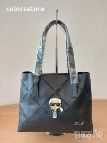 Черна чанта Karl Lagerfeld 2в 1/SG353, снимка 3 - Чанти - 53786260