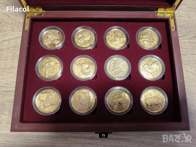 Сувенирни плакети - Китайски зодиак - 12 броя в кутия