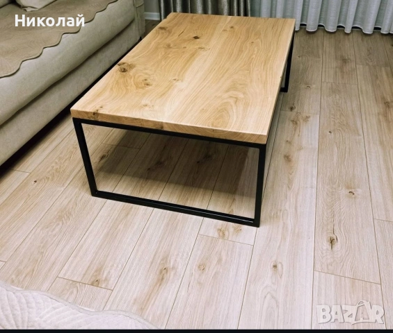 холна маса от масив и желязо , снимка 17 - Маси - 53641072