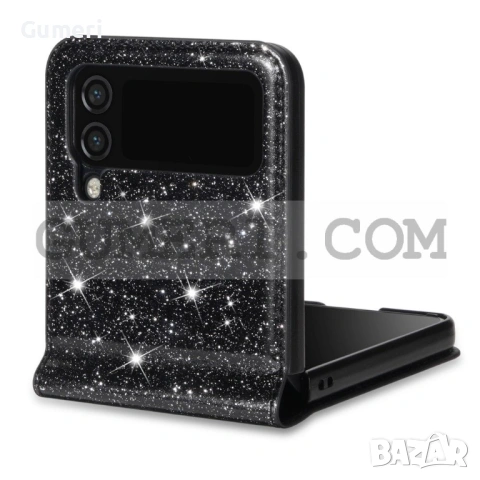 Кожен Кейс "Glitter" за Samsung Galaxy Z Flip3, снимка 5 - Калъфи, кейсове - 53260418