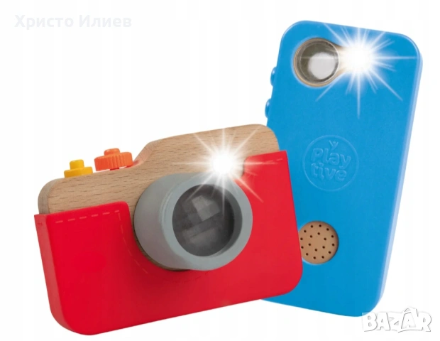 Детски дървен телефон сматрфон и дървен фотоапарат, снимка 6 - Образователни игри - 53783398